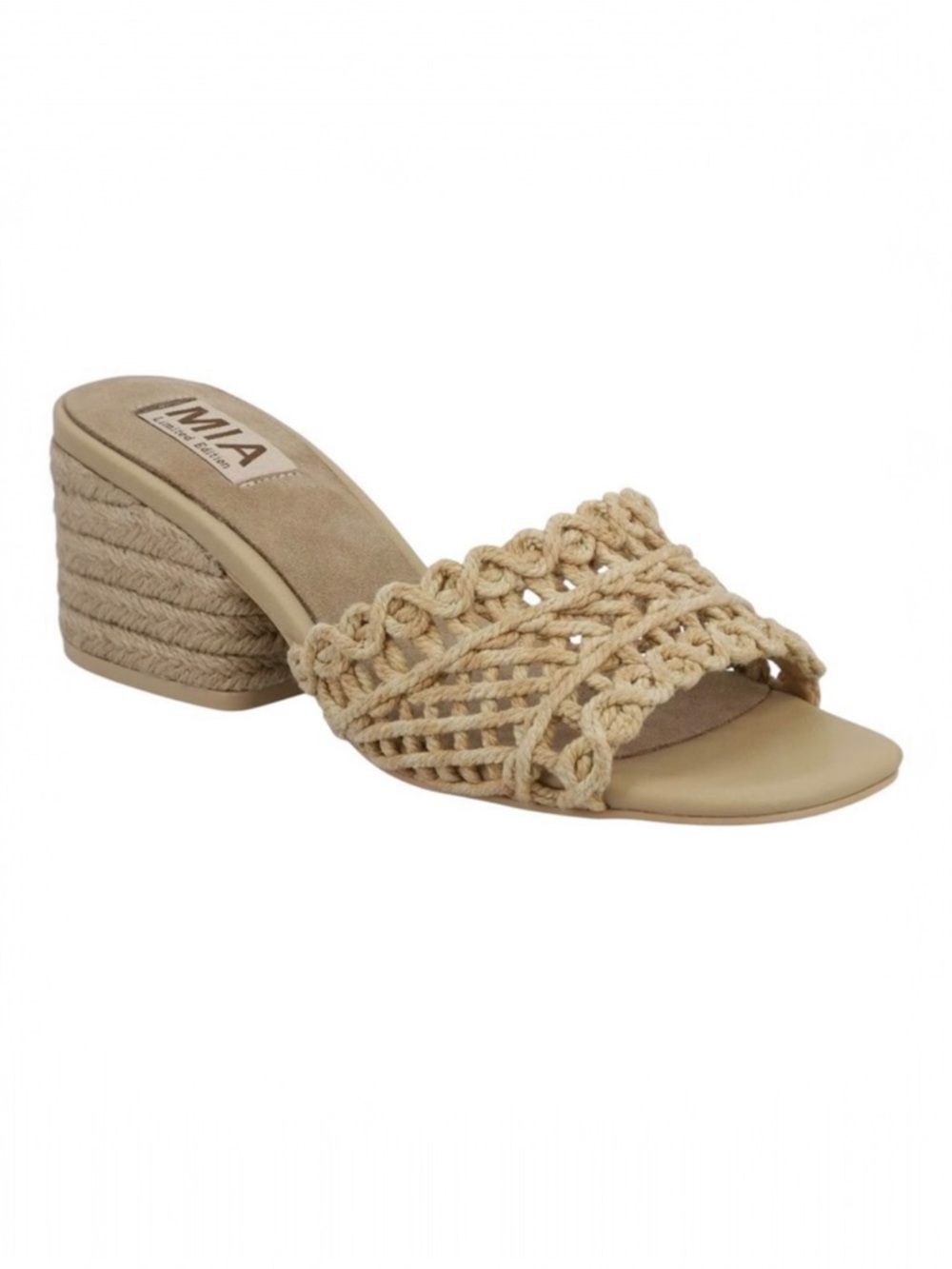 MIA‎ Limited Edition Womens Idella Woven Block Heel Espadrille Sandal Size 7.5